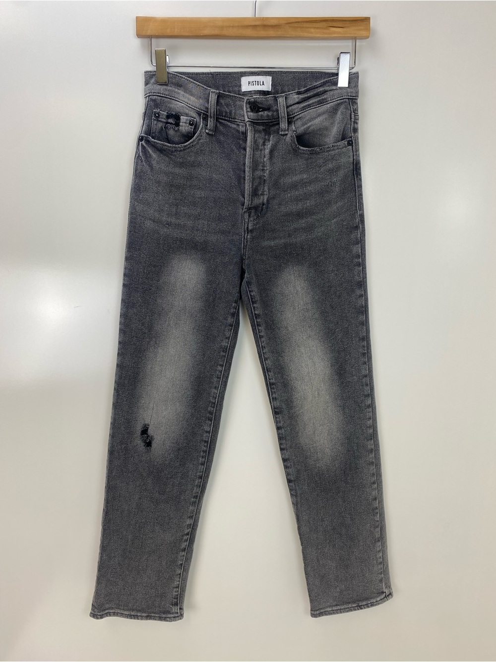 pistola Washed Charcoal Straight Leg Jeans